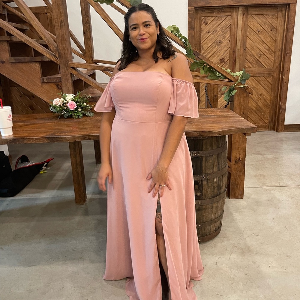 Dusty Rose - Azazie Bridesmaid  Wedding Dress size 18